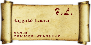 Hajgató Laura névjegykártya
